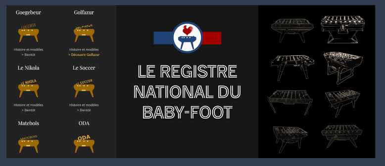 Le registre national du baby-foot français